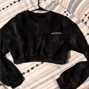 Alphalete Acid Wash Cropped Sweatshirt